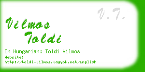 vilmos toldi business card